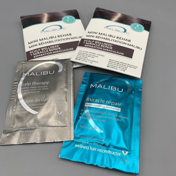 NEW! Malibu Mini Rehab Scalp Wellness & Miracle Repair Kit 2Pk Bundle - Picture 1 of 1